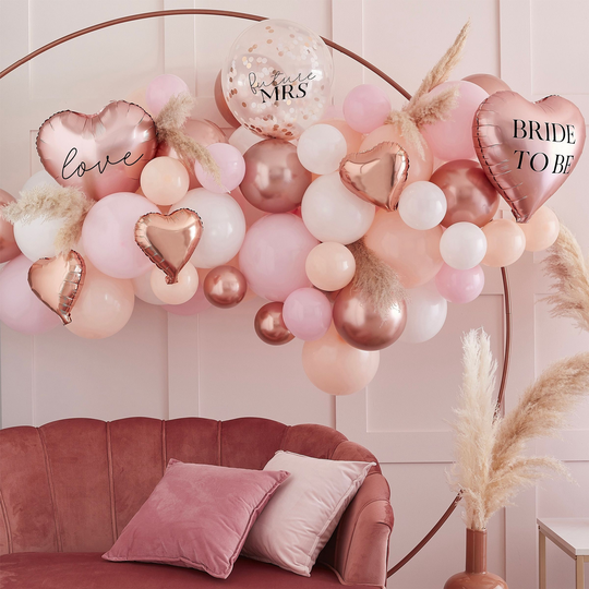 Ballongbåge Bride To Be Roséguld Mix