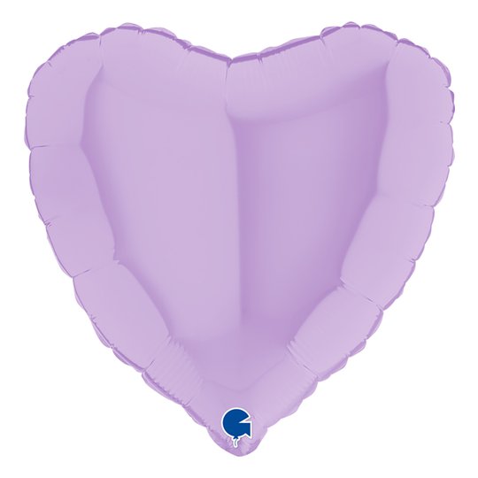 Folieballong Hjärta Pastell-Lila Matt - 46 cm