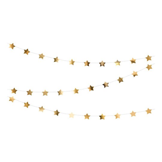 Girlang Stjärnor Guld Metallic Celebrate