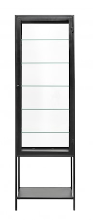 Mondo Vitrinskåp Järn/Glas Svart 198X61Cm
