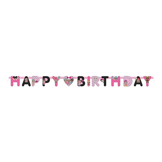 Bokstavsgirlang Happy Birthday LOL Surprise