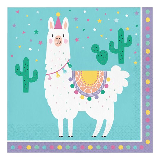 Servetter Llama Party - 16-pack