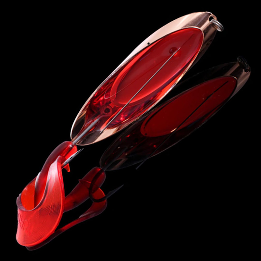 Norolan Pike Spoon JigTail 32 g skeddrag Copper/Red