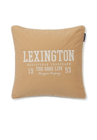 Logo Organic Cotton Kuddfodral Beige