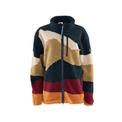 KnowledgeCotton Apparel Teddy Aop Oversized Zip - Grs/Vegan
