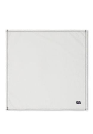 Solid Cotton Servett Kontrastsöm Vit