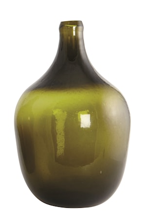 Glasflaska Rec 38cm Olivgrön