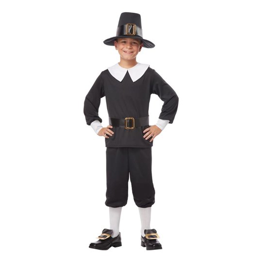 Pilgrim Pojke Barn Maskeraddräkt - Small