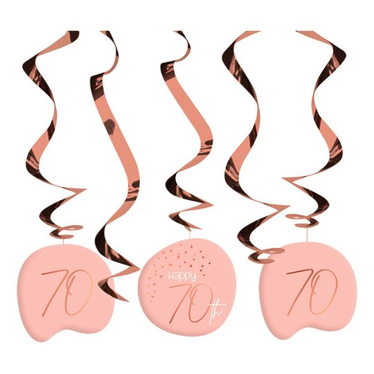 Swirls Happy 70th Lush Blush - 5-pack