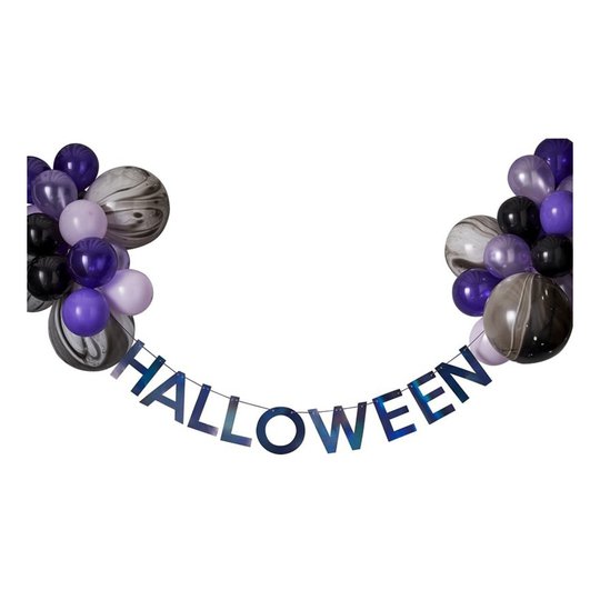 Girlang Halloween med Ballonger Flerfärgad
