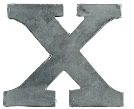 Zinc letter; X