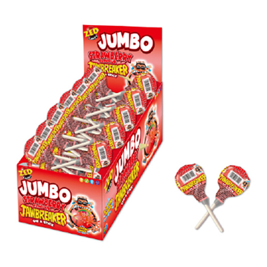 Jumbo Jawbreaker Jordgubb Godisklubba