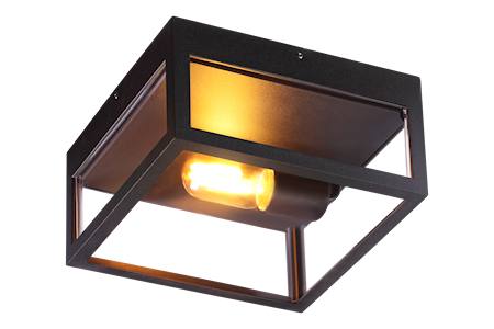 Arendal Plafond Ute Svart IP44