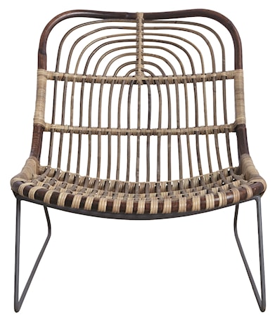 Loungestol Kawa 68x73 cm Brun/Metall