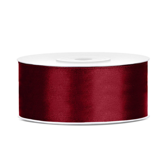 Satinband Mörkröd - 25mm x 25m