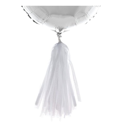 Ballongsvansar Pompons Vit - 5-pack