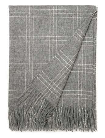 Superior throw pläd – Light grey/white