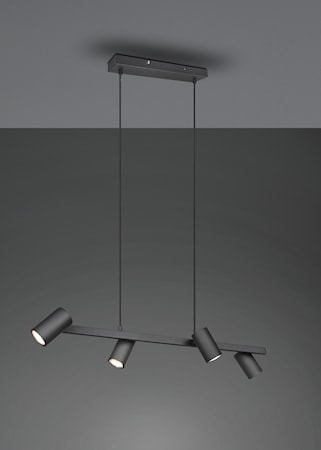 Marley Taklampa 80 cm 4L 4xGU10 Svart