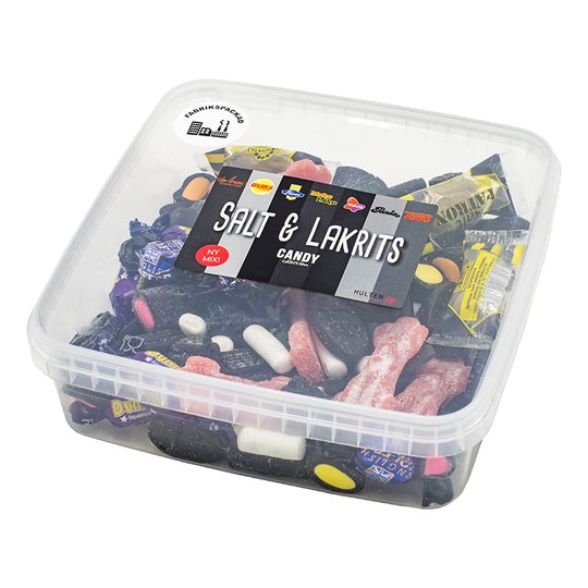 Lösgodis i Burk Salt & Lakrits - 650 gram