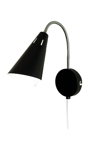 Eva Vägglampa Svart/Krom IP20