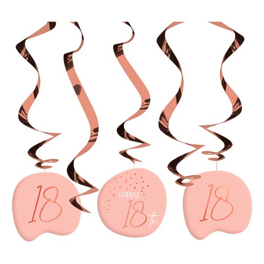 Swirls Happy 18th Lush Blush - 5-pack