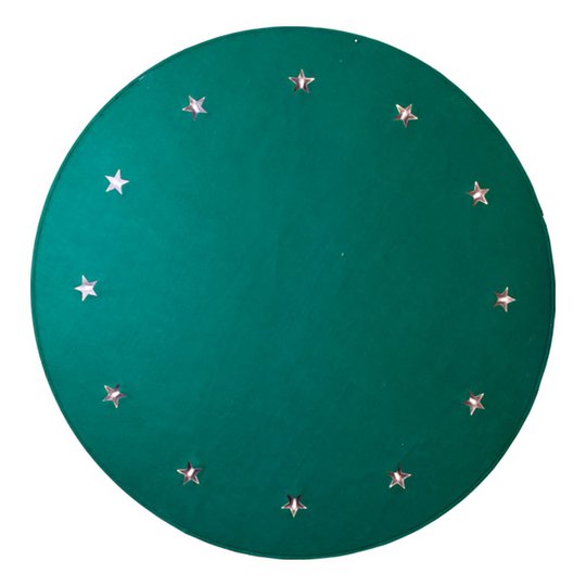 Julgransmatta med LED-lampor - Grön
