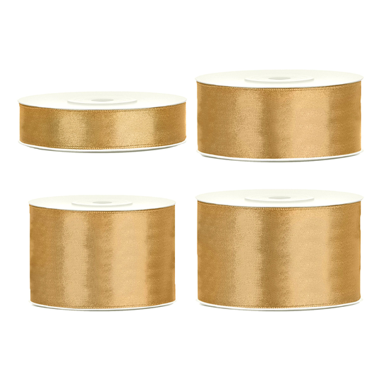 Satinband Guldfärgat - 6mm x 25m