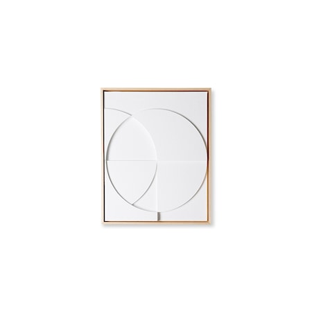 Framed Relief Art Panel White C Small