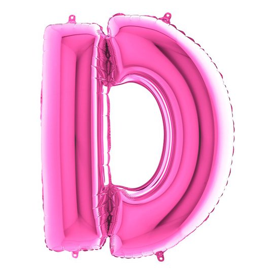 Bokstavsballong Rosa - Bokstav D