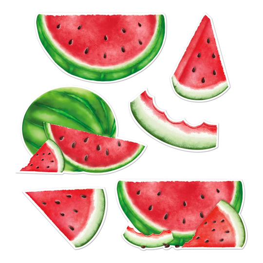 Dekorationer i Papp Vattenmelon - 6-pack