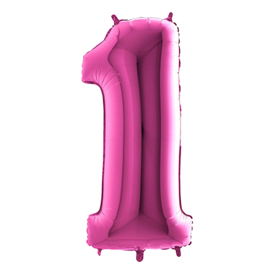 Sifferballong Rosa Metallic - Siffra 1
