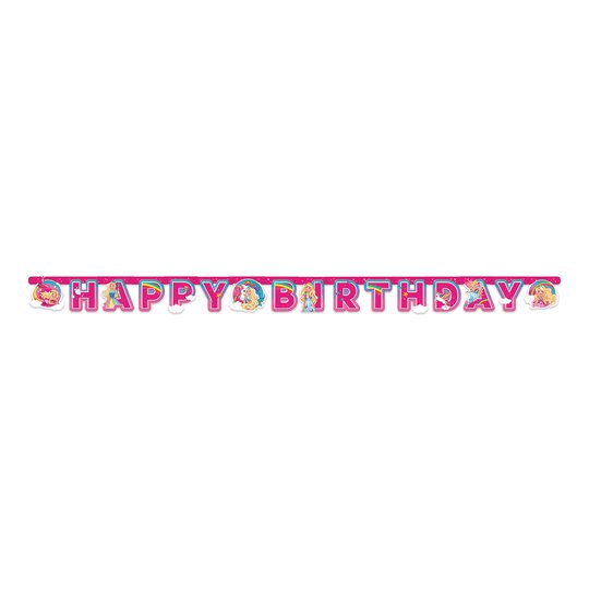 Bokstavsgirlang Happy Birthday Barbie Dreamtopia - 200x15cm
