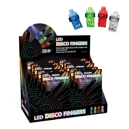 LED Discofingrar - 4-pack
