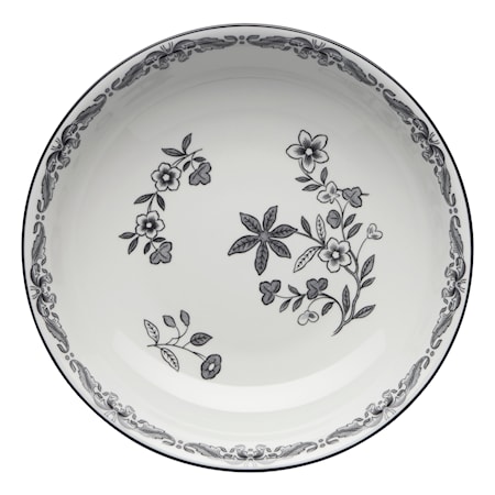 Ostindia Svart tallrik djup 22 cm