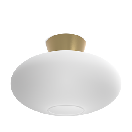 Bullo XL Plafond Ø38 cm Mässing/Opal