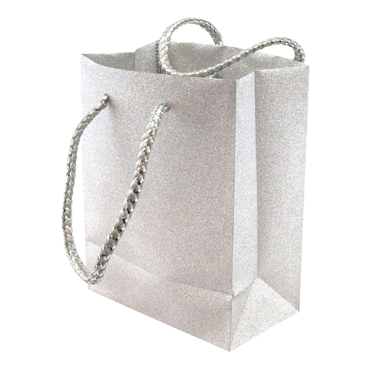 Presentpåse Silver Glitter - Liten