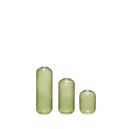 Fleur Vas Set om 3 Grön