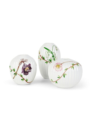 Hammershøi Spring Vas miniatyr Set om 3 Vit/Deko