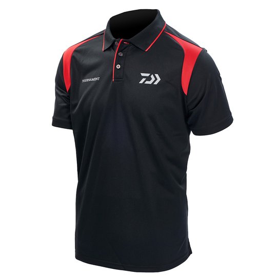 Daiwa Tournament polotröja svart/röd