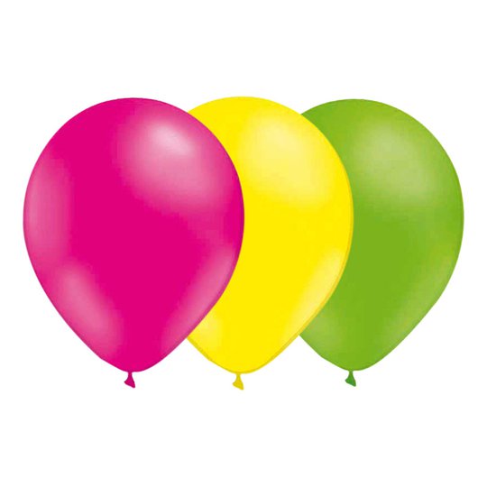 Ballongkombo Magenta/Ljusgul/Limegrön - 15-pack