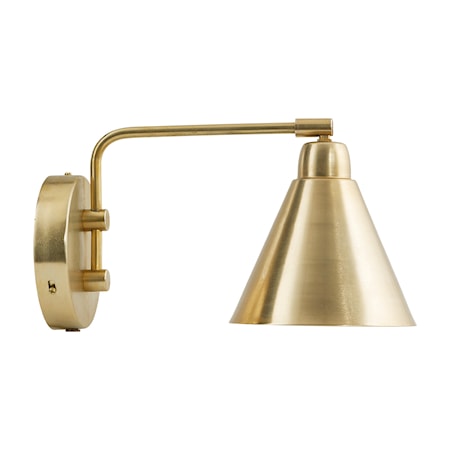 Vägglampa Game Ø 15x30cm Mässing/vit