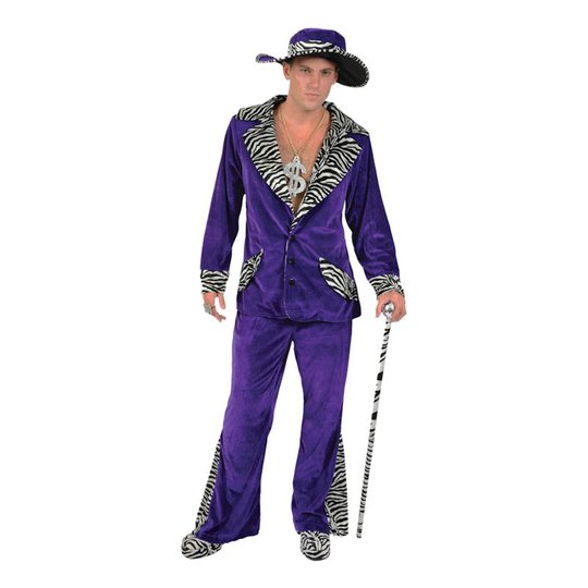 Pimp Lila Maskeraddräkt - Small