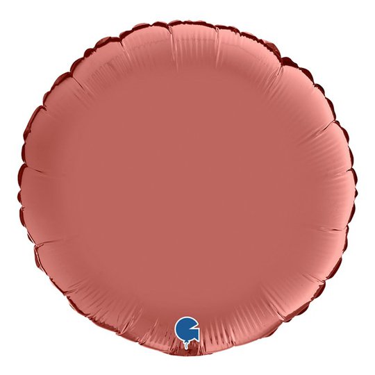 Folieballong Rund Satin Roséguld - 46 cm