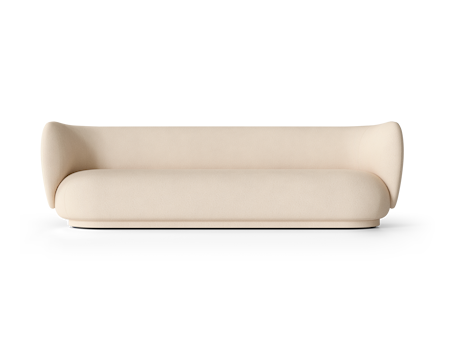 Rico Soffa 4-sits Borstad Benvit