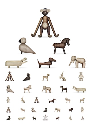 Poster Djur 50x70cm Brun/vit