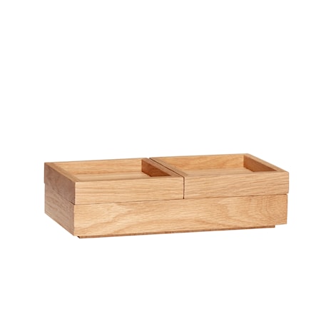 Förvaringslåda Ekträ FSC Natur 24x12 cm