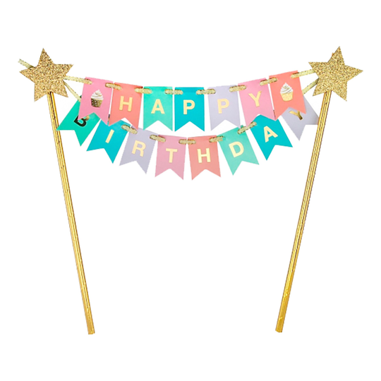 Tårtdekoration Happy Birthday