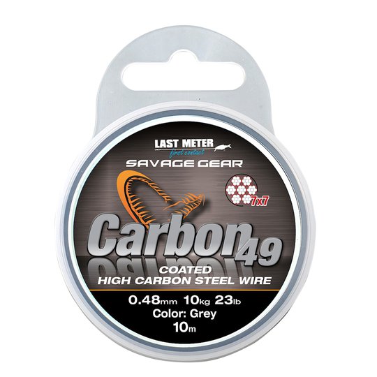 Savage Gear Carbon49 ytbehandlat tafsmaterial 10 m