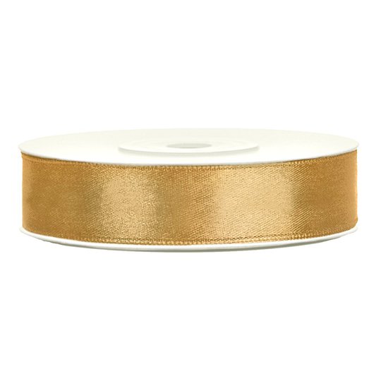 Satinband Guldfärgat - 12mm x 25m
