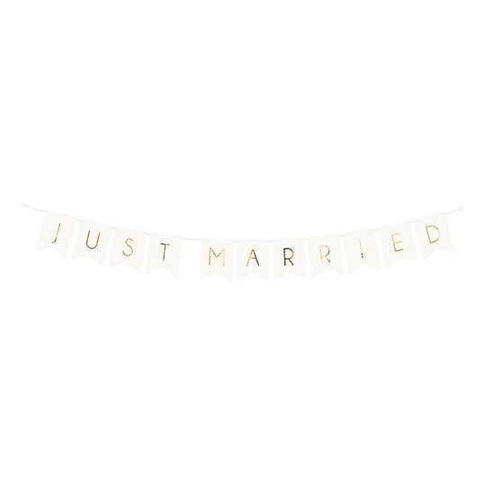 Girlang Just Married Vit/Guld